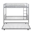 thumbnail image 4 of MERAX  Twin over Twin Metal Bunk Bed with Trundle Silver, 4 of 5