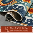 thumbnail image 6 of Well Woven Audun Blue Southwestern Geometric Indoor/Outdoor High-Low Pile Area Rug 5'3" x 7'3", 6 of 10
