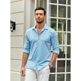 thumbnail image 7 of Coshow Mens Button Down Dress Shirts Business Casual Long Sleeve Wrinkle Free Blouses, 7 of 7