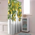 thumbnail image 3 of Lemon Tree Summer Shower Curtain, Yellow Green Shower Curtain Set with Hooks, Spring Summer Waterproof Fabric Shower Curtains for Bathroom Decor, 72x72 Inch Bath Curtain, 3 of 6