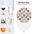 thumbnail image 6 of Honeii Various Chicken print Leather Coaster Set of 4, ideal for safeguarding your furniture from drinks spills and effortless cleanup-Octagon, 6 of 6