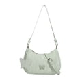 thumbnail image 4 of Bolso de hombro para mujer, de piel sintética, con decoración de mariposas, para verano Verde, 4 of 8
