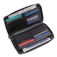 thumbnail image 3 of Wrangler Black Daisy Wallet for Women Bifold Credit Card Wallet Large Women's Wallets Ladies Cash Wallet with ID Window RFID Lining Card Cases Money, Black, 3 of 5