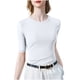 thumbnail image 2 of mfyjkho Tops Para Salir, Camisa De Malla Con Cuello Redondo De Color Liso Para Mujer Tops Para Hacer Ejercicio Para Mujer L, 2 of 6