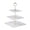 White, variant on Square Three-Tier Dessert Stand, Pink and Gold European-Style Fruit Tray for Snacks and Cakes, Plastic Food-Safe Serving Platter
