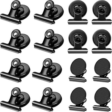 16 Pack Fridge Magnets Refrigerator Magnets Magnetic Clips Heavy Duty, Strong Magnet Clips for Whiteboard, Clip Magnets Detailed List Photo Display Paper Fasteners for House Office School Use