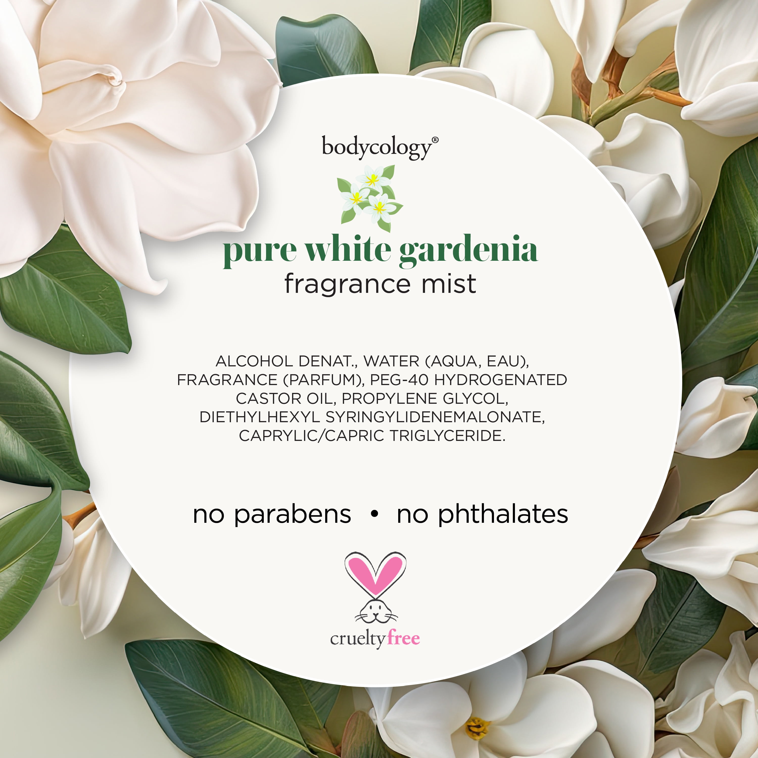 Bodycology Fragrance Body Mist, Pure White Gardenia, 8 fl oz