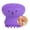 Purple, variant on LAZIOEGR Manual Silicone Face Cleansing Brush Exfoliating Jellyfish Octopus Wash Tool with Sponge, Makeup Remover Massage Scrubber, 2.24 inches / 5.7 cm, Purple