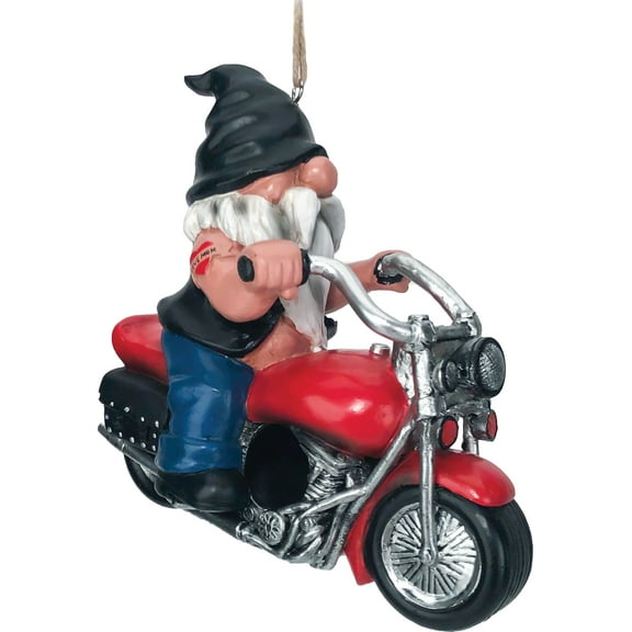Spoontiques Gnome on Motorcycle Decorative Birdhouse