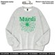 thumbnail image 1 of Sudadera Mardi Coreana para hombre y mujer, sudadera con estampado de margaritas pequeñas, sudadera de algodón suelta con cuello redondo del mismo estilo dorado y plateado, 1 of 2