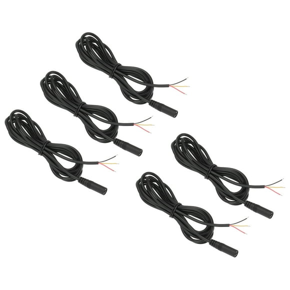 Uxcell 5 Pcs 3.5mm Female Jack to Bare Wire Open End Replacement 26AWG TRS 2 Pole Stereo 1/7" Mono Audio Cable Plug Jack Plug 34mm for Earphone Headphone Cable Repair, 2m/78.7 inches