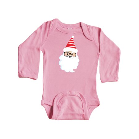 

Inktastic Santa Claus Hipster Santa Red Hat Smiling Santa Gift Baby Boy or Baby Girl Long Sleeve Bodysuit