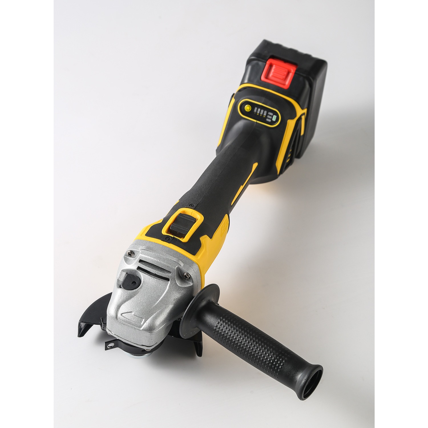 Yellow Brushless Cordless Angle Grinder-5-Inch High-Power Lithium-Ion Grinding&Polishing Tool, 12000 RPM with Safety Lock for Metalworking