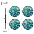 thumbnail image 2 of Round Wall Clock,Fish Scales In Shades Of Blue And Green,Silent Non-Ticking Wall Clock Decor for Home Office Kitchen Living Room Bedroom(10inch), 2 of 4