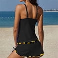 thumbnail image 7 of Feimerou Womens Tankini Bathing Suits with Skirt Two Piece Tummy Control High Waisted Sexy V Neck Swimsuits Ladies Modest Swimwear Clearance On Sale, 7 of 7
