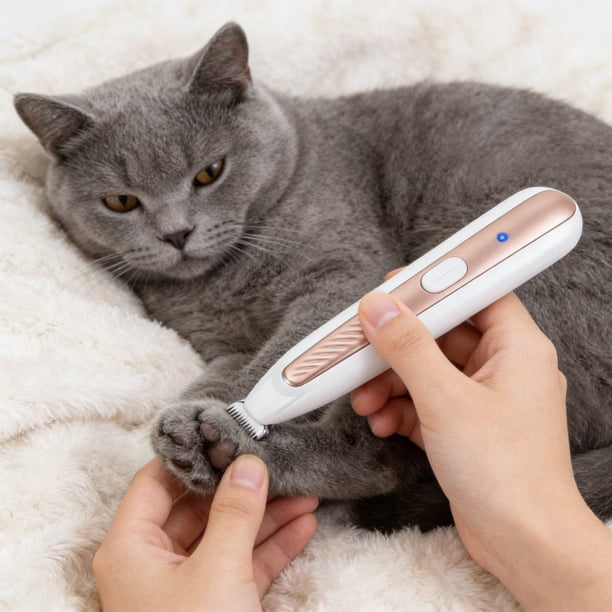 Cortapelos eléctrico para mascotas, silencioso, para perros y gatos, para almohadillas de patas y zonas sanitarias, recargable, herramienta técnica para animales pequeños y medianos, de plástico.