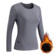 thumbnail image 4 of Conjuntos de ropa interior térmica para mujer, color sólido, talla grande, regulación de temperatura de tres niveles, conjuntos de ropa interior térmica lavables, top y pantalones de poliéster para mu, 4 of 4