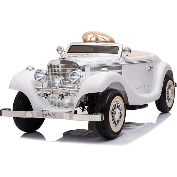 NEWQIDA Ride On Car for Kids with Remote Control Licensed Mercedes Benz 12V 14Ah Electric Vehicles Parent-Child Mode Max Load 220Ibs Ride on Toys Classic Electric Ride-on Car for Boys Girls, White