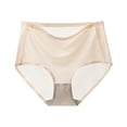 thumbnail image 3 of Panties for Women,Seamless High Waist Underwear Ice Silk Mesh Ventilation Comfortable Panties,Womens Underwear,Beige,XL, 3 of 3