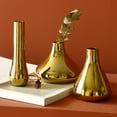 thumbnail image 2 of DecoracióN de Escritorio Oficina Casa NóRdica Jarrones Lujo JarróN Dorado Plateado Flores Secas CeráMica Moderno Mini A, 2 of 10