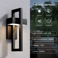 thumbnail image 3 of LamQee Integrated LED Black/White Aluminum Outdoor 1-Light Wall Sconce 1 Pack-16.5"H - Black, 3 of 5