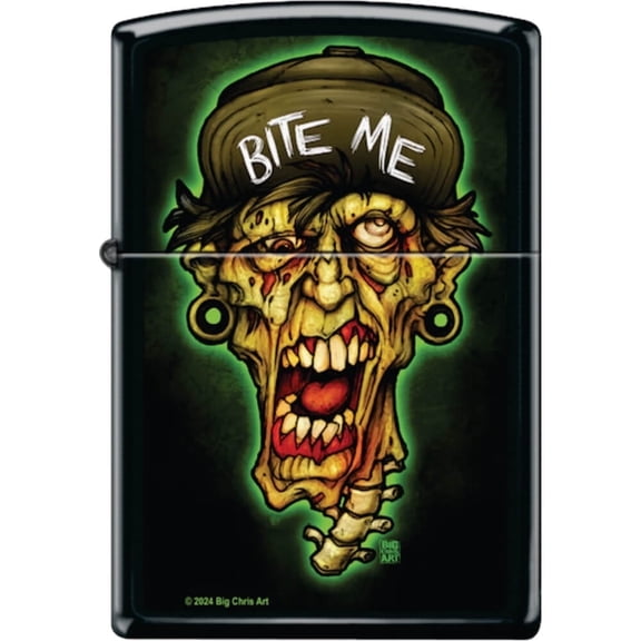 Bite Me by Big Chris Black Matte Zippo Lighter