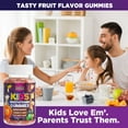 thumbnail image 5 of Multivitamin for Kids - Complete Daily Children's Multi Vitamin Gummies with Vitamin D, B Vitamins, Zinc & More - Energy, Memory Focus & Immune Health Support - Natural Berry Flavor Chew - 60 Gummies, 5 of 10