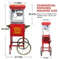 thumbnail image 3 of NEW Movie Theater Popcorn Machine Maker Popper with Cart and 8 oz Kettle, 3 of 23