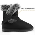 thumbnail image 3 of Kushyshoo Girls Kids Snow Boots for Warmth Black Non-Slip Outdoor Winter Footwear Lightweight Size 1M, 3 of 6