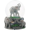 thumbnail image 1 of Elephant Pride Famille Globe d'Eau Musical 100MM Joue Tune Born Free, 1 of 6