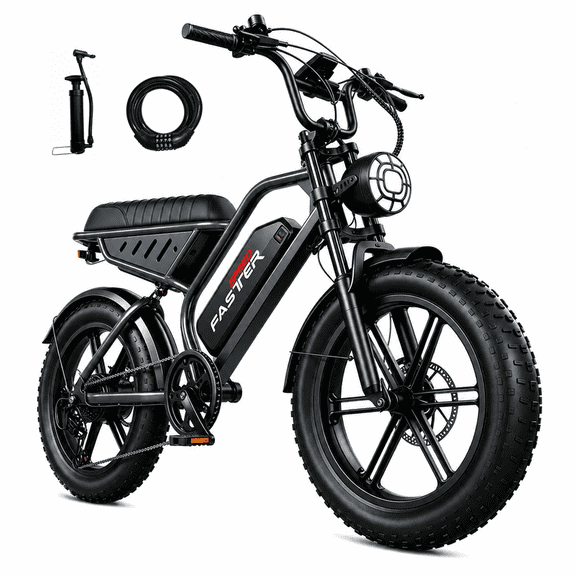 750W Peak Motor Electric Bike for Adults, 20" Fat Tire Ebike, 65 Miles Mountain E-Bike, 48V 15.6Ah Removable Battery, NFC Unlock, Dual Suspension, Cruise Control, All-Terrain for Mountain