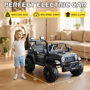 East doll 12V Ride on Toys for Toddlers, Electric Car for Kids, Kids Car with Remote Control, Bluetooth, Music, 3 Speeds for Kids Gifts, Black