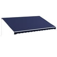 thumbnail image 3 of Outsunny 16' x 10' Electric Retractable Awning, Sun Shade Shelter with Remote Controller and Crank Handle for Deck, Balcony, Yard, Dark Blue, 3 of 10