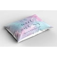 thumbnail image 2 of Ambesonne Inspirational Pillow Sham 2 Pack, Positive Vibe Word, 26"x20", Pale Blue Gray Pink, 2 of 3