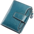 thumbnail image 1 of Women's Small Compact Wallet RFID Blocking Genuine Leather Bifold Purse with ID Windows, 1 of 5