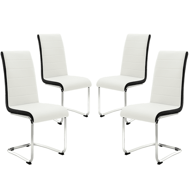Omni House Dining Chairs Set of 4,Faux Leather Full Back Dining Room