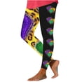 thumbnail image 3 of lcziwo Prime Sales, Mardi Gras Leggings for Women 2025 Carnival Fancy Mask Printed Holiday Tights Gym Casual High Waisted Yoga Pants Outdoor Full Length Running Leggings Multicolor XXL, 3 of 5