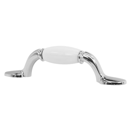 5 Pack Traditional Flared Sumo 3-Inch Center To Center Chrome Cabinet Pull / Handle