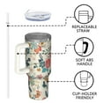 thumbnail image 4 of OBREWU Pioneer Flower Tumbler with Handle and Lid,Pioneer Flower 40oz Double Wall Vacuum Insulated Tumbler,Cups Gift for Women and Men, 4 of 7