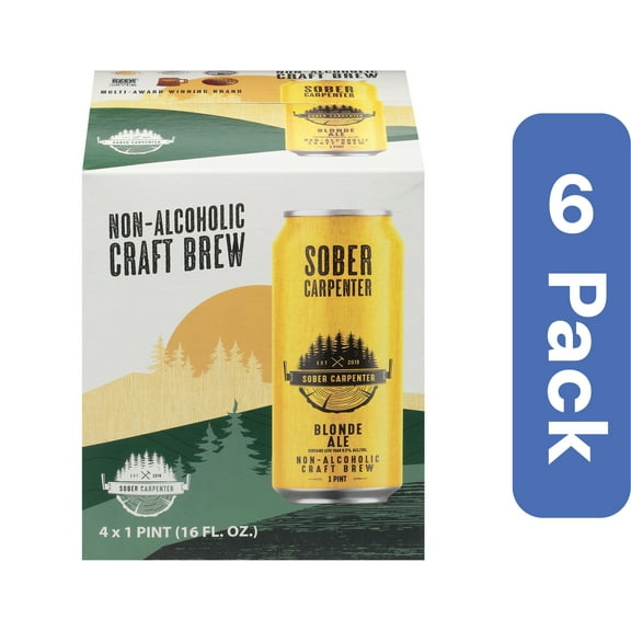 Sober Carpenter Non-Alcoholic Blonde Ale 64 oz (Pack Of 6)