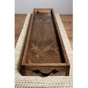 Farmhouse Table Trough-Farmhouse Table Decor-Tray For Decor-Farmhouse Table Tray Centerpiece-Dining Room Centerpiece-Long Wood Tray (7" X 30", Gray)