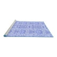 thumbnail image 2 of Ahgly Company Machine Washable Indoor Round Abstract Blue Modern Area Rugs, 6' Round, 2 of 4