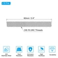 thumbnail image 2 of Uxcell 3/8"-16 Fully Threaded Rod, 10Pcs 2.4" Length 304 Stainless Steel Thread Screw, 2 of 7