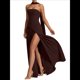 thumbnail image 2 of Vestido Tubo con Hombros Descubiertos y Diseño Lateral para Mujer, Ideal para Salir. Vestido Informal y Elegante. Marrón Oscuro L, 2 of 8