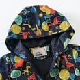 thumbnail image 3 of Tuosodrolic Toddler Boys Girls Cute Cartoon Jacket Hooded Lightweight Kids Coats Floral Print Zipper Windbreaker Jackets Outdoor Casual Outerwear, 3 of 8