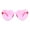 Pink, variant on Womens Heart Shape Rimless Shield Hippie Groove Valentine Sunglasses Yellow