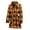 68, variant on Orange Buffalo Plaid Women Bathrobe One Size Univeral Fits, Checkered Caro Plaid Tartan Fashion Lightweight Plush Fleece Long Robe For Women