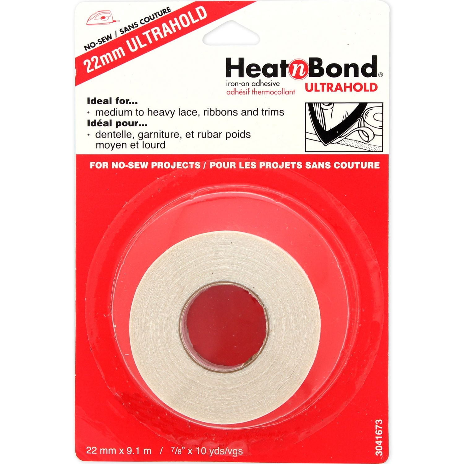 HeatnBond UltraHold Iron‑On Tape, 22 mm x 9.1 m (7/8″ x 10 yds) – Heavy‑Duty, No‑Sew Adhesive