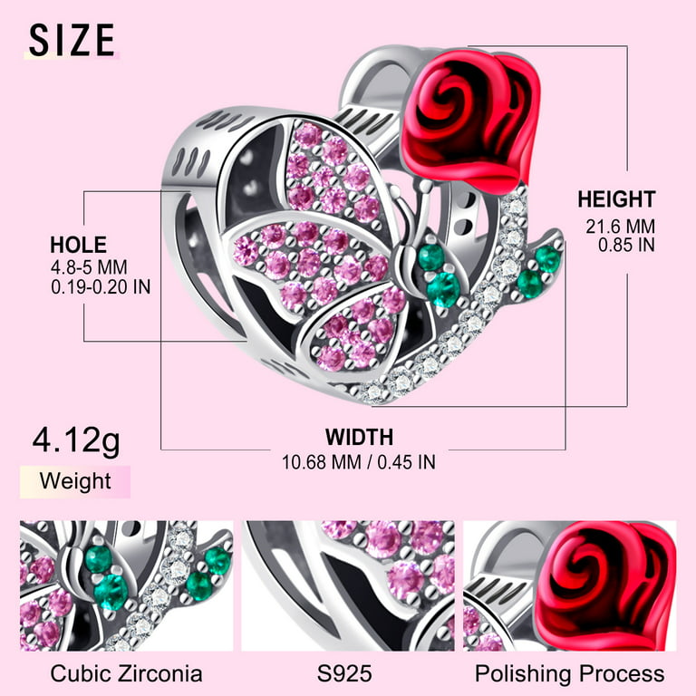 Pandora Love You Family Heart Charm Bracelet Charm Moments Bracelets -  Stunning Women's Jewelry - Gift for Women in Your Life - Made Rose &  Sterling