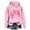 Pink, variant on Wang6 Funny Graphic Hoodies for Womens Loose Fit Shrimp Pirinted Hooded Pullovers Sweatshirts Trendy Fall Long Sleeve V Neck Tops Pink XL